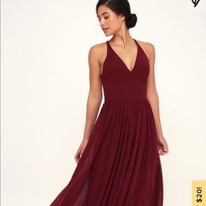 Burgundy dress